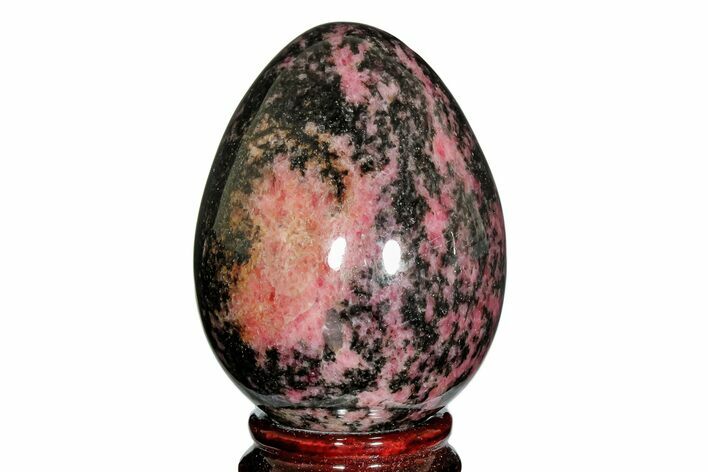 Polished Rhodonite Egg - Madagascar #172504